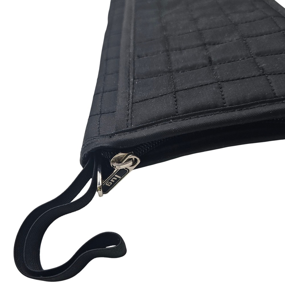 LUG Tango Travel Wallet Quilted Midnight Black Zip Around Passport Holder - Picture 3 of 10
